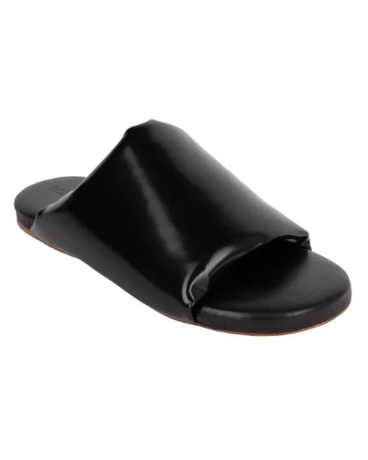 Bottega Veneta Black Sliders