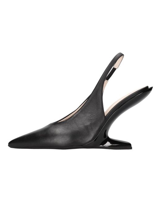 N°21 Schoenen ,Zwart ,Leer Met Hak Zwart in het Black
