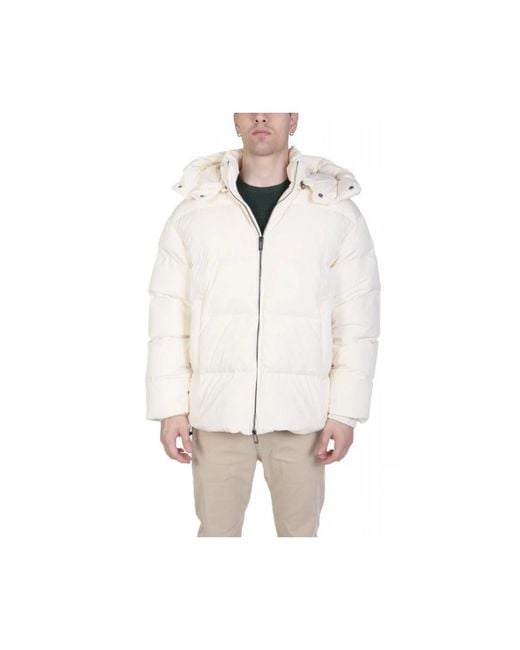 Emporio Armani White Winter Jackets for men