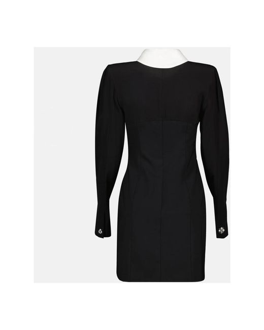 Versace Zwarte Zijden Mini Jurk in het Black