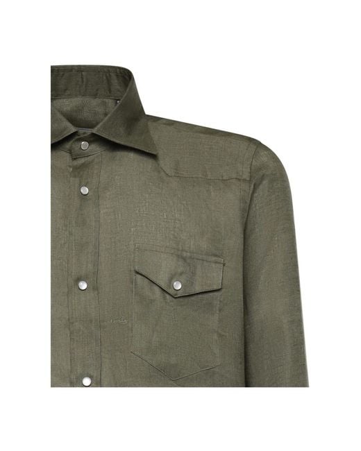 Sartorio Napoli Green Casual Shirts for men