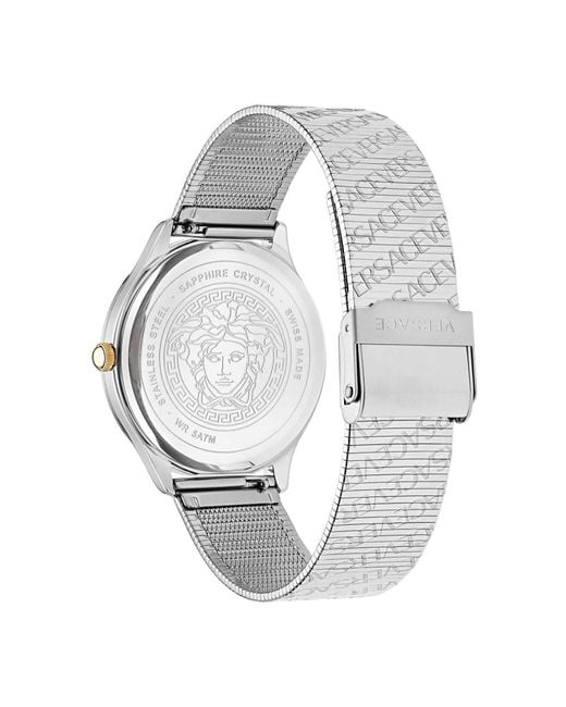 Versace Metallic Versce armbanduhr logo halo 38 mm silber ve2o00422