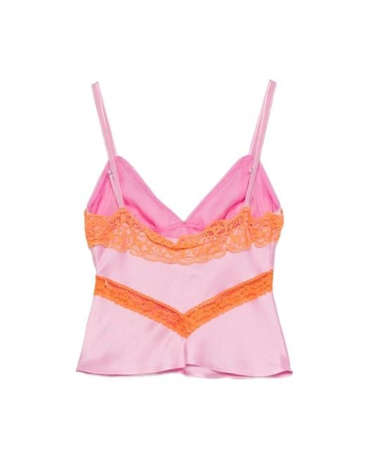 Sleeveless Tops MSGM de color Pink