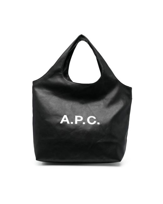 A.P.C. Bedrukte Tote Tas in het Black