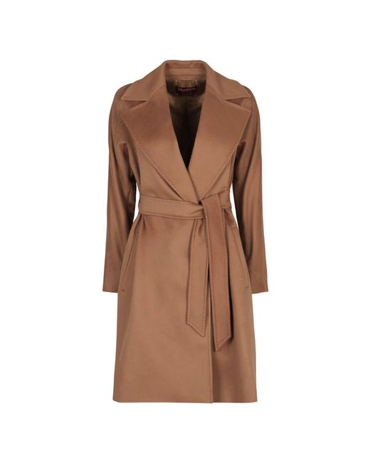 Max Mara Brown Belted Coats