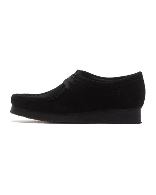Clarks Black Laced Shoes