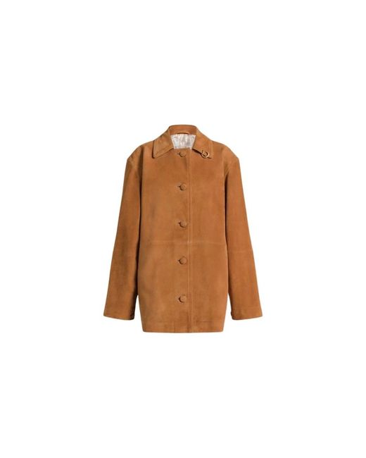 Alberta Ferretti Brown Leather Jackets