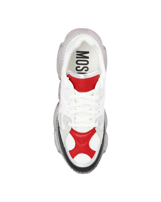 Moschino White Sneakers mit logo