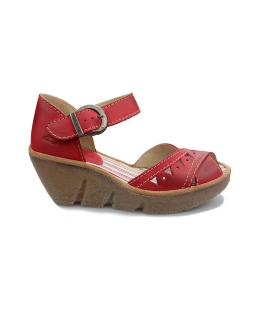 Flat sandals Camel Active de color Red