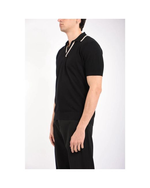 Paolo Pecora Black Polo Shirts for men