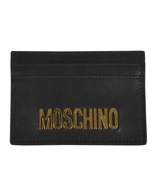 Moschino Accessoires ,Zwart ,Leer Stijlvolle Portemonnee in het Black voor heren