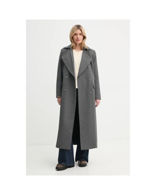 Double-Breasted Coats Gestuz de color Gray
