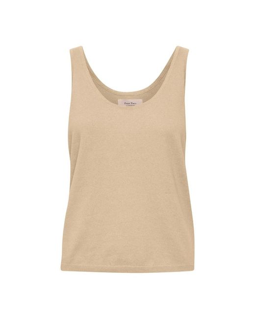 Part Two Natural Sleeveless Tops