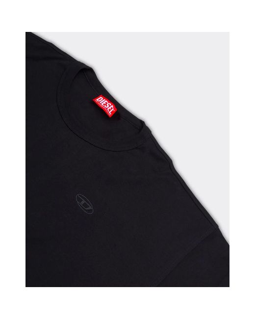 DIESEL Zwart T-Shirt Met Tonal Logo in het Black voor heren