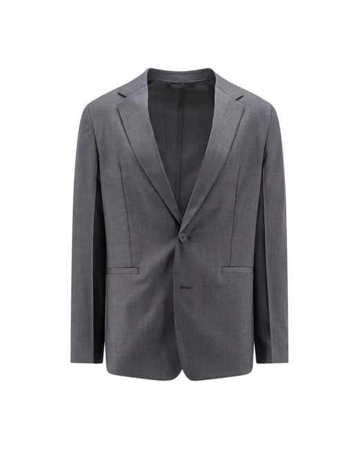Givenchy Jassen ,Grijs ,Wol Klassieke Grijze Blazer Van Wolmix in het Gray voor heren