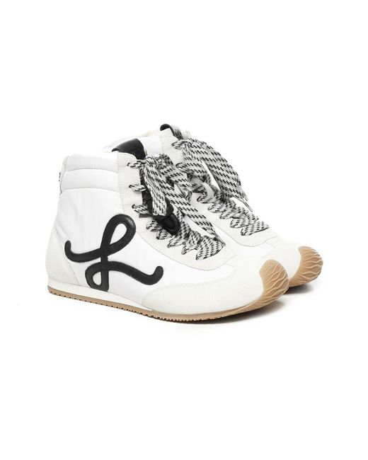 Loewe White Weiße Ballet Runner High Top Sneakers