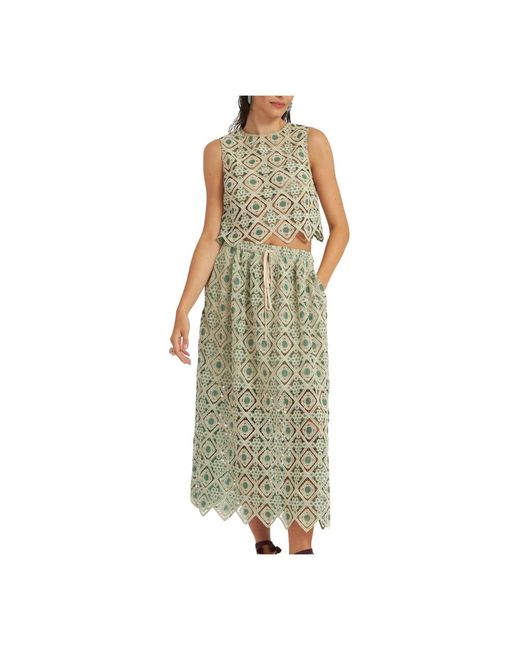Midi Skirts LaDoubleJ de color Green
