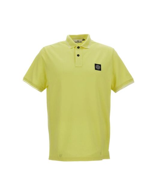 Stone Island Yellow Polo Shirts for men