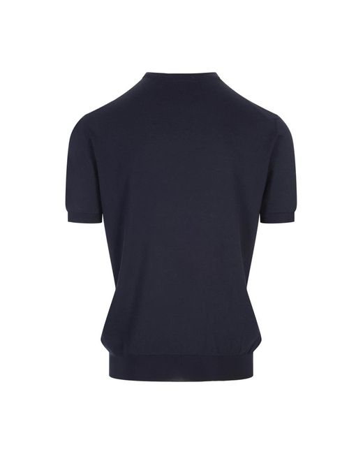 Kiton Blue Round-Neck Knitwear for men