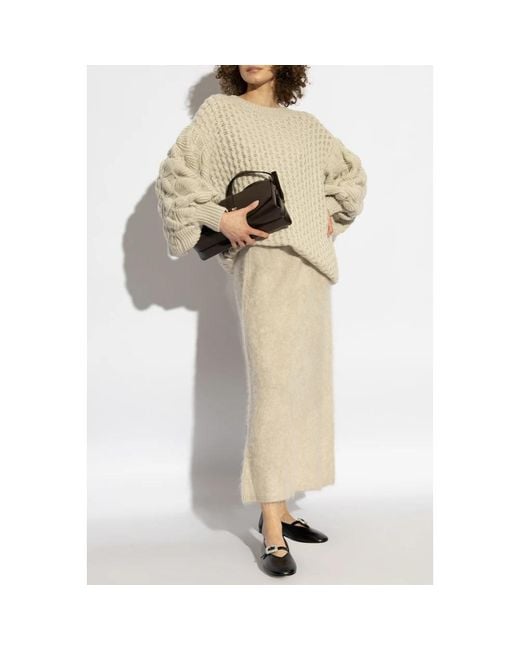 Lisa Yang Midi Skirts in het Natural