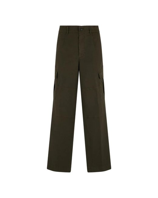 Dries Van Noten Green Wide Trousers for men