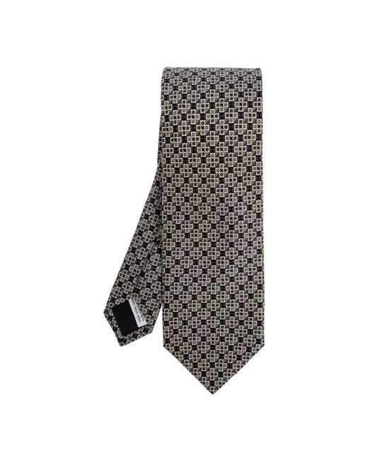 Ferragamo Accessoires ,Zwart ,5 Brando Silk Tie in het Gray voor heren