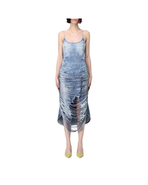 Midi Dresses DIESEL de color Blue
