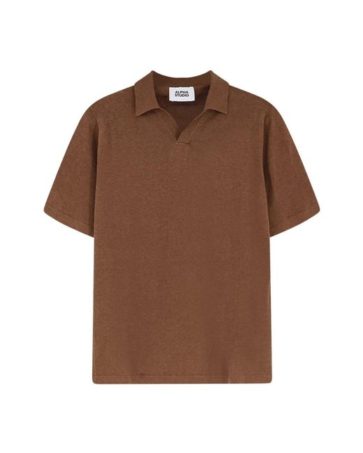 Alpha Studio Skipper Polo in het Brown voor heren
