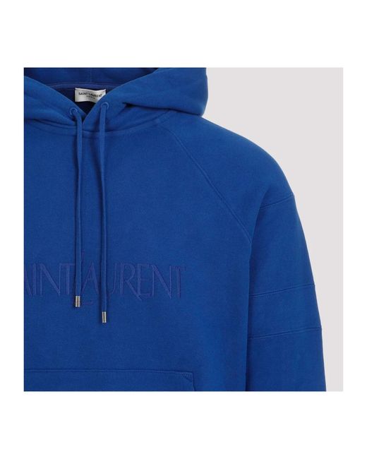 Saint Laurent Bestickter hoodie in blau in Blue für Herren