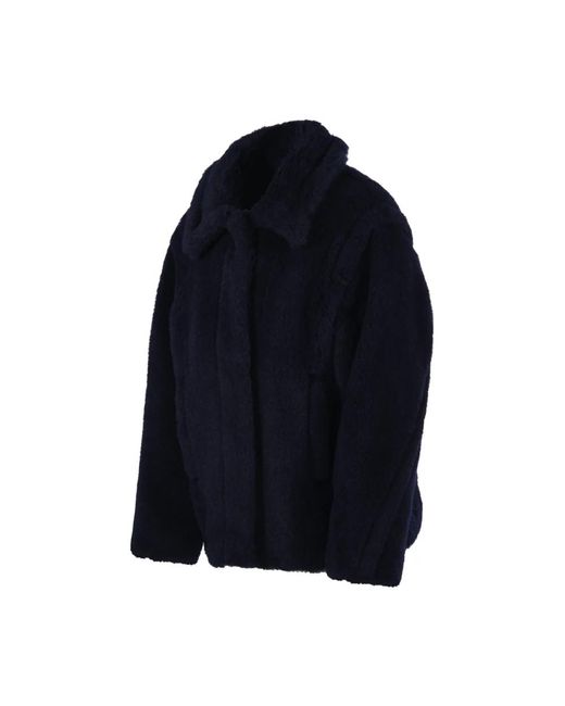 Max Mara Blue Faux Fur & Shearling Jackets