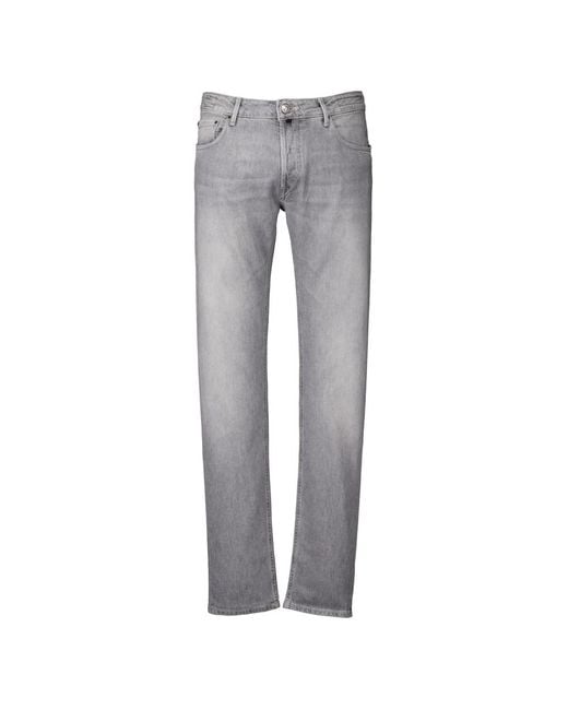 Straight Jeans Hand Picked de hombre de color Gray