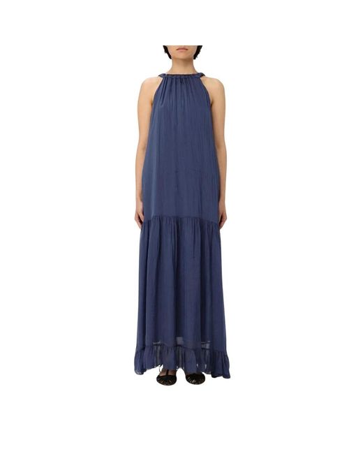 Kaos Kleedjes ,Blauw ,Elegante Halter Maxi Jurk in het Blue