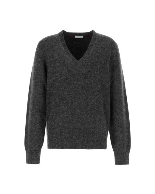 Ferragamo Gray V-Neck Knitwear for men