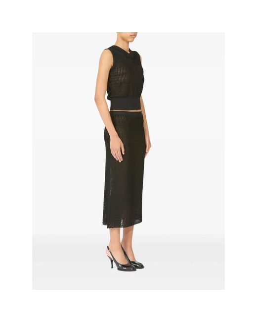 Maison Margiela Black Midi Skirts