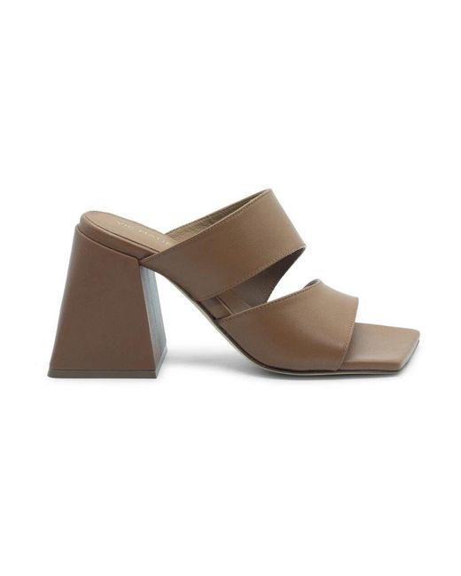 Vic Matié Brown Ming Open Pantoffel Leder