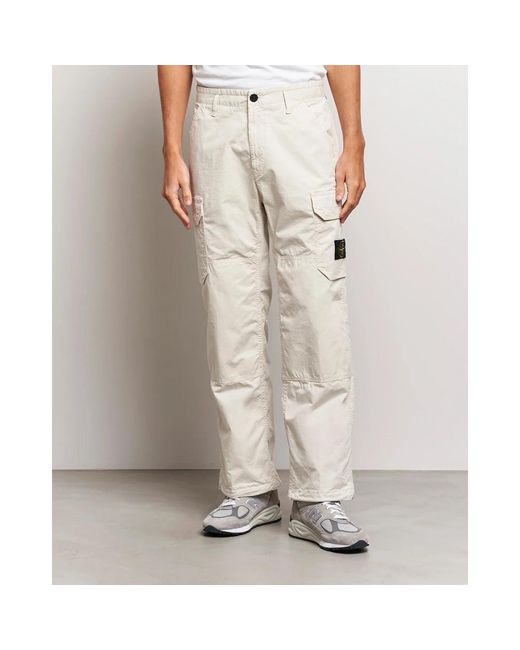 Stone Island Cargo Pants Regular in het Natural voor heren