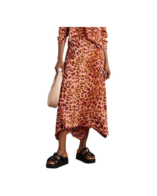 Stella McCartney Orange Midi Skirts