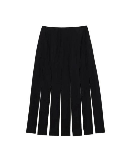 Simone Rocha Stijlvolle Multi Split Rok in het Black