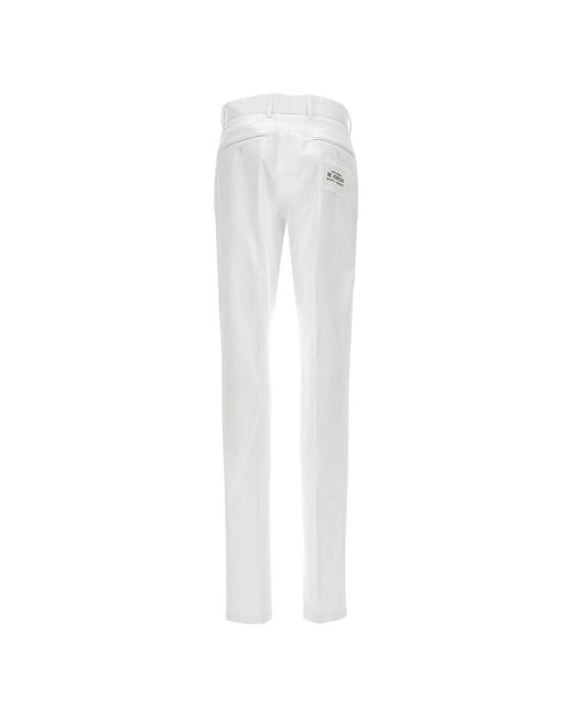 Trousers > slim-fit trousers Dolce & Gabbana pour homme en coloris White
