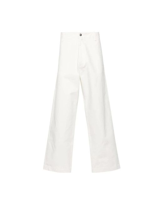 Emporio Armani White Wide Trousers for men