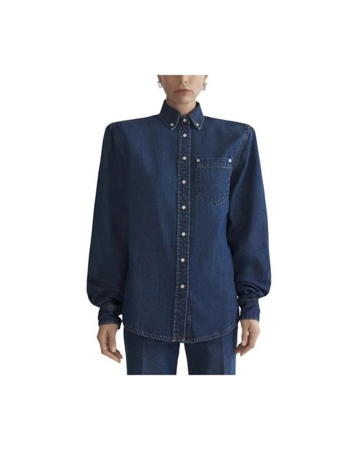 Mugler Denim Overhemd in het Blue