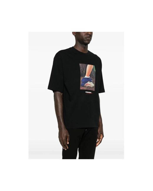 DSquared² T-Shirt in het Black voor heren