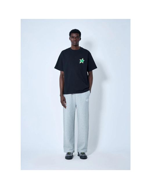 AWAKE NY Tops ,Zwart ,Katoen Katoenen Logo Motif Crewneck T-Shirt in het Blue voor heren