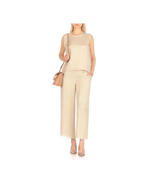 Sleeveless Tops Antonelli de color Natural