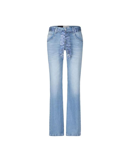 Cambio Blue Stylische wide leg jeans tess