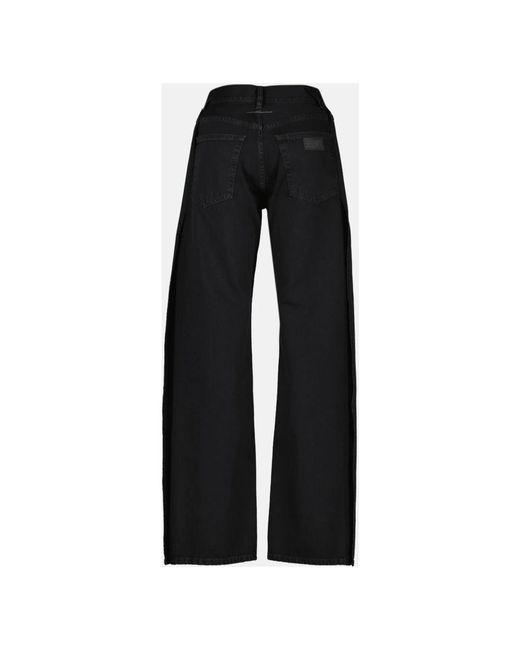 MM6 by Maison Margiela Black Wide Jeans