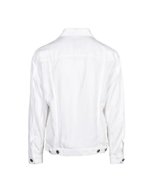 Eleventy White Denim Jackets for men