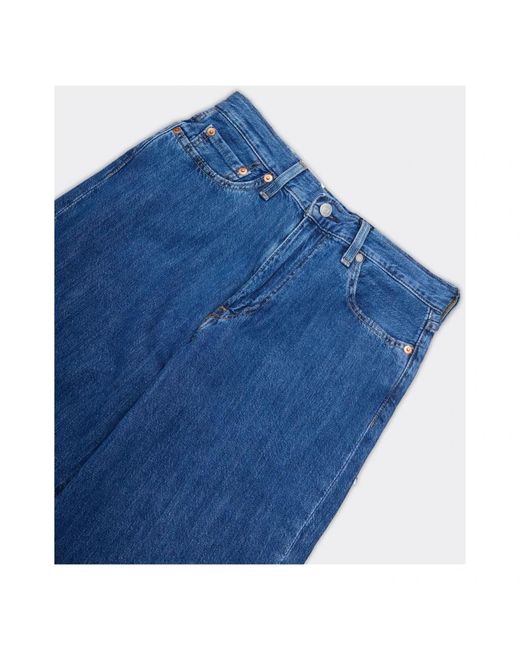 Levi's Jeans ,Blauw ,Denim Jeans Loose 568 Straight Tailored Scholar Med in het Blue voor heren