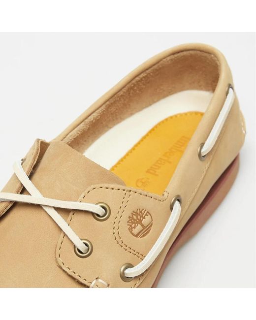 Timberland Schoenen ,Klassieke Leren Bootschoenen in het Natural