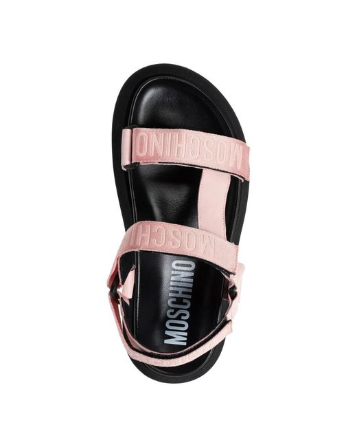 Moschino Black Flat Sandals